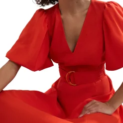 Zarah Puff Sleeve Flared Dress