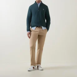 Zebra Logo Half-Zip Sweater