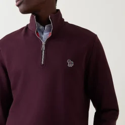 Fashion PS PAUL SMITH Zebra Logo Half-Zip Sweatshirt