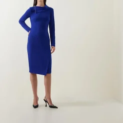 Zip-Detail Fitted Dress