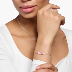 Discount THOMAS SABO Zirconia Pendant Fine Link Bracelet