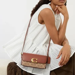 Clearance COACH Zoe Logo Shoulder Bag